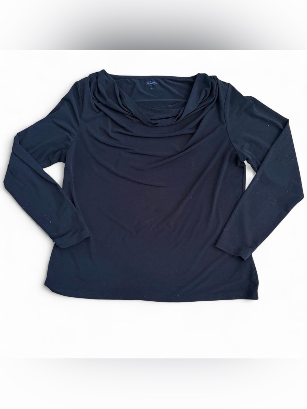 Forward Black long sleeve cowl neck top Sz XL